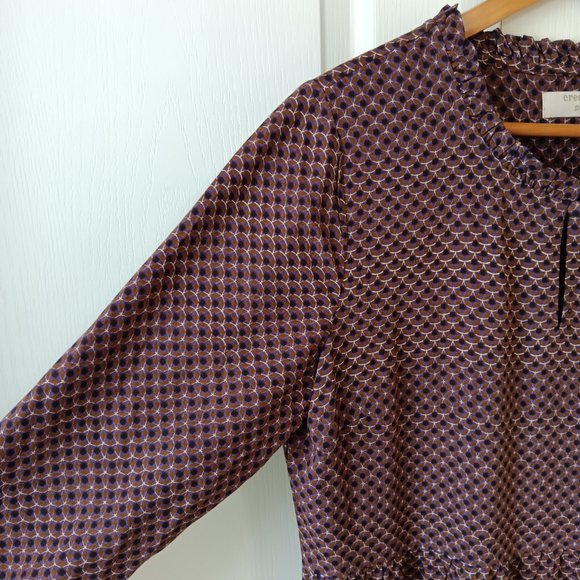 NEW Cream Women's Ultra Violet Geo CRVimma Dress - Kim Fit - Midi Dress Size 8 - Picture 8 of 16